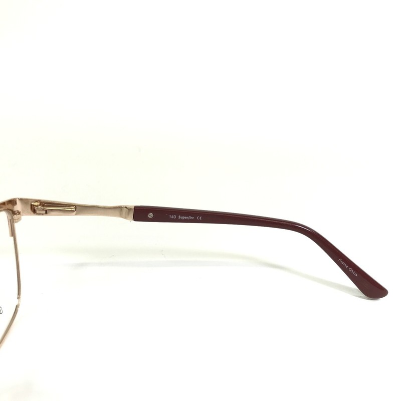SuperFlex Eyeglasses Frames SF-537 S106 Red Gold Cat Eye Square 55-17-140 gallery