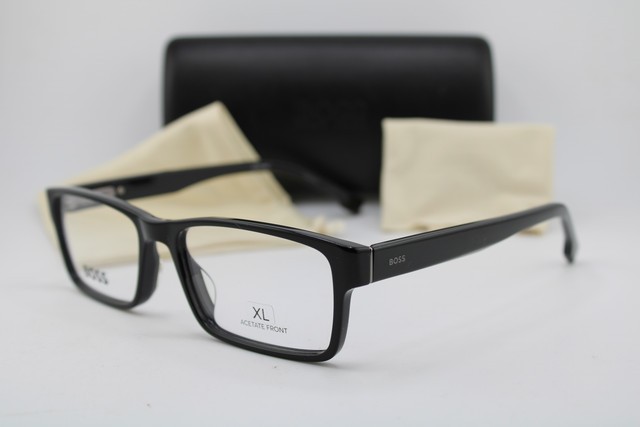NEW BOSS 1763/G 807 BLACK SILVER AUTHENTIC EYEGLASSES 59-18