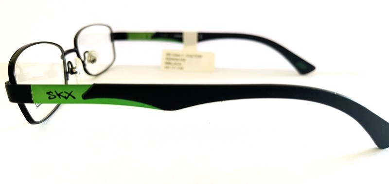 MSRP $54.00 SKECHERS SE1094-1 COLTON MATTE BLK / GREEN EYEGLASSES 49-17-135 gallery