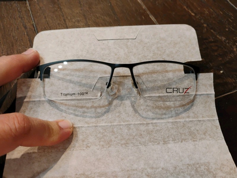 CRUZ I-910 55-16-140 BLACK TITANIUM EYEGLASS FRAMES ONLY NEW #21
