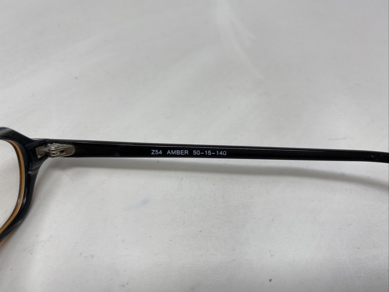 Zen Eyewesr Z54 AMBER 50-15-140 Brown Plastic Full Rim Eyeglasses Frame I924 gallery