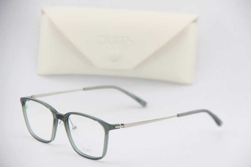 NEW PURE P-2007 030 CLEAR GRAY SILVER AUTHENTIC FRAMES EYEGLASSES 54-18