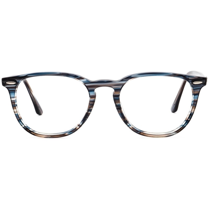 Ray-Ban Eyeglasses RB 7159 5750 Striped Blue Grey Phantos Frame 52[]20 145 gallery