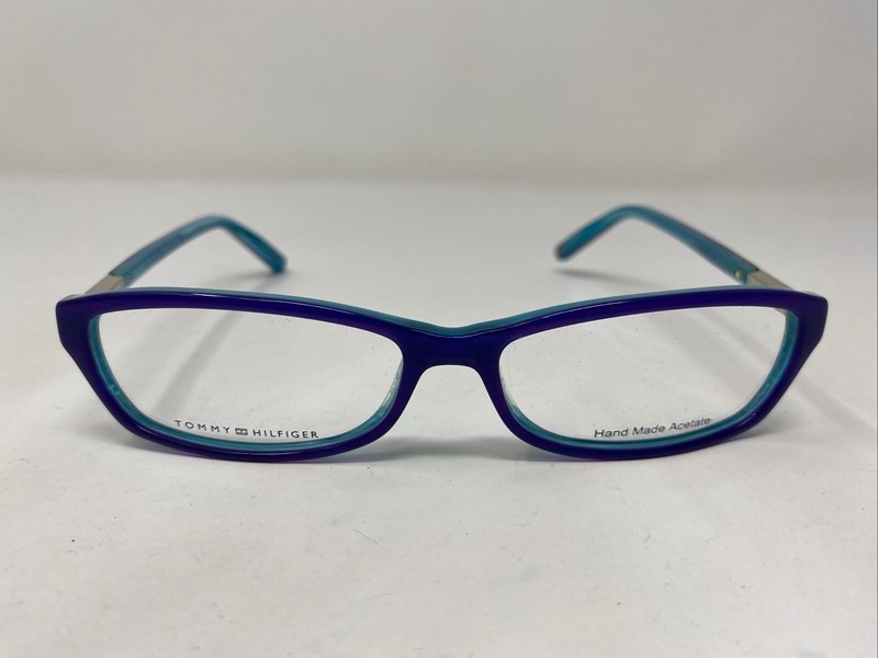 Tommy Hilfiger TH 1063 DHX 54-15–140 Teal/Purple Full Rim Eyeglasses Frame 3339