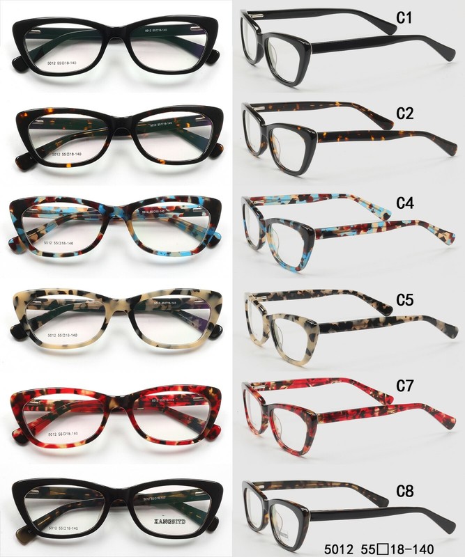 Women Cat Eye Tortoise Glasses Frames Acetate Fashion Eyeglasses Light Eyewear gallery