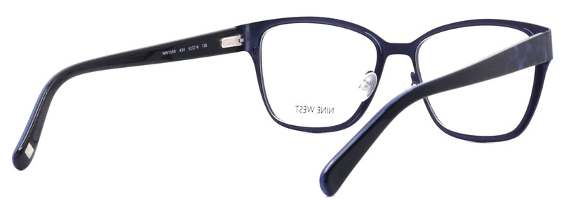 Nine West NW1059 434 Navy W-Cheetah Womens Cat Eye Eyeglasses 52-16-135 B:40 gallery