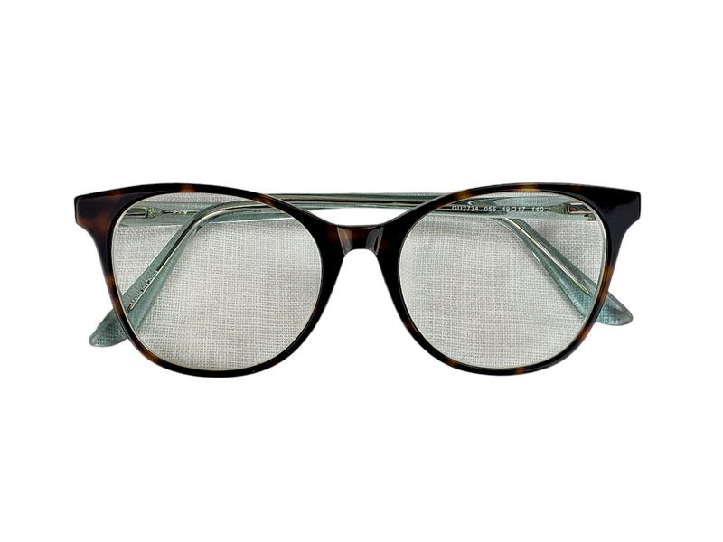 Guess Eyeglasses Frames GU2734 056 Brown Tortoise Clear Blue Cat Eye 49-17-140