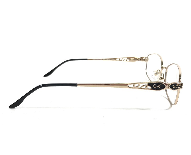 Tres Jolie Eyeglasses Frames 135 003 Black Light Golden Wire Rim 55-17-135 gallery