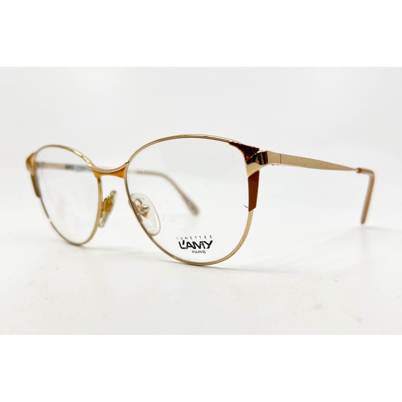 L’amy Paris Gold Tone Metal Cat Eye Eyeglasses Frame Women EVE CK21 L868