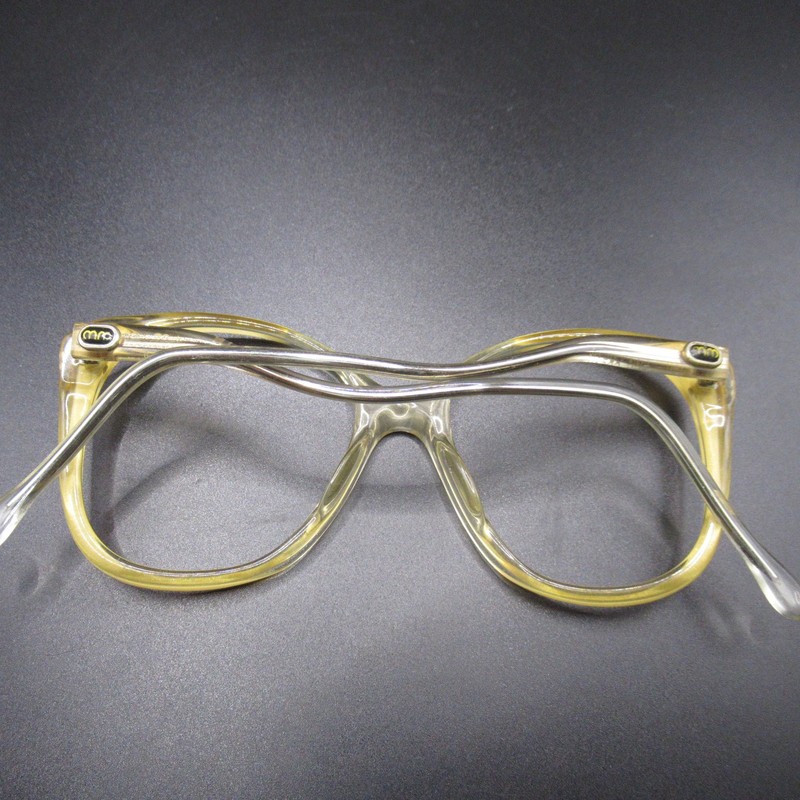 Marcel Morot Vintage Eyeglass Frames Clear Amber Brown Full Rim USA 50-20-135 gallery
