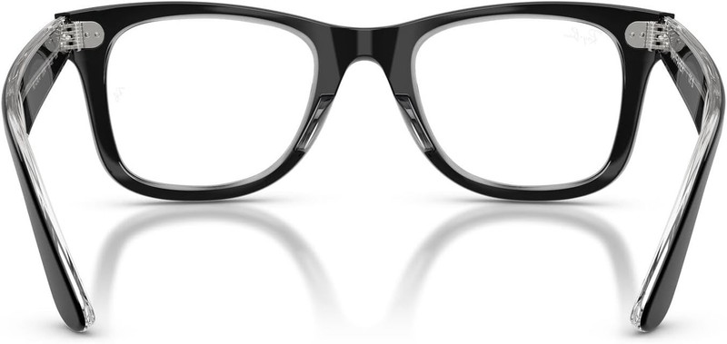 Ray-Ban RX4340V 2034 Eyeglasses 50mm Black On Transparent / Clear Demo Lens gallery