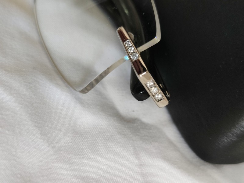 Gold & Wood Paris Horn Rimless Eyeglasses Diamond Accent gallery