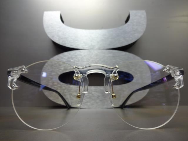 OVERSIZED Classic Vintage RETRO Style EYE GLASSES Large Frame Round Clear Lens gallery