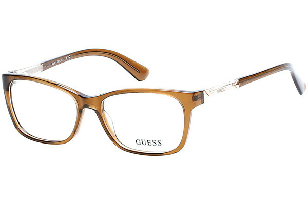 Guess GU2561 Brown 045 Plastic Optical Eyeglasses Frame 50-15-135 Petite Fit AB
