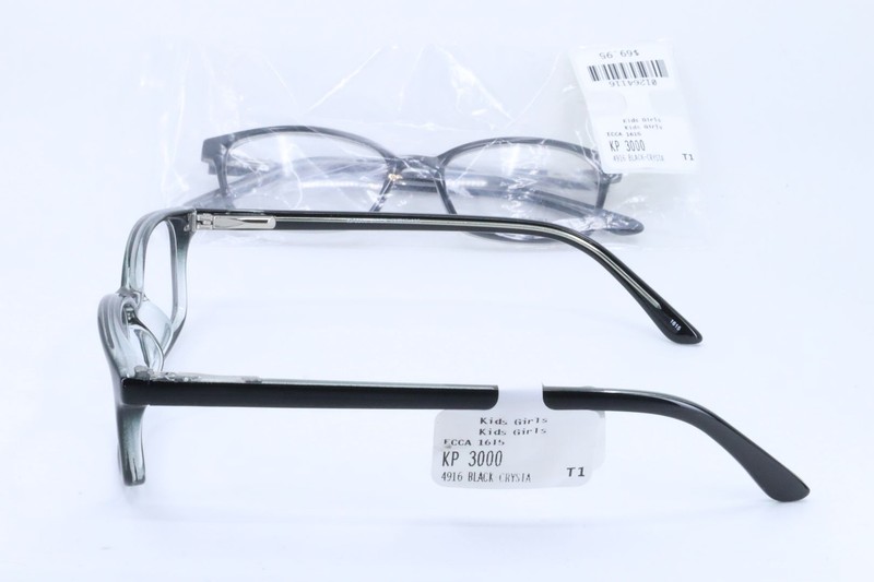 Unbranded KP3000 (BOGO) Black-Crystal Rect Girls Full Rim 49-16-135 Eyeglass gallery