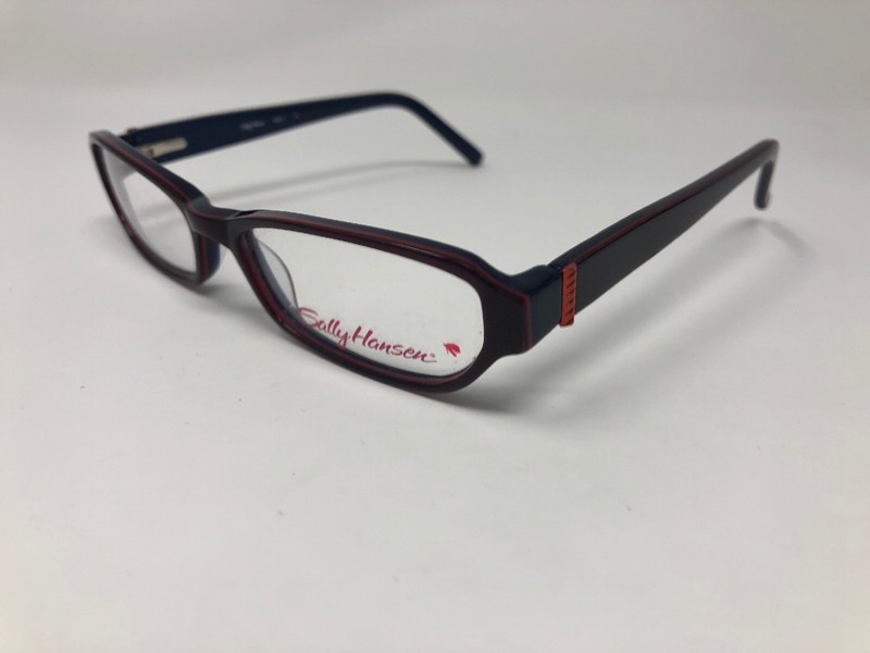 SALLY HORSE PETITE Eyeglasses Frame Sally 4 51-16-135 Burgundy/Blue ZX74