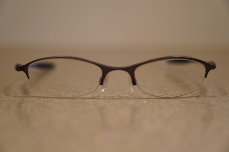Oakley Eyeglasses 11-746 Chain 6.0 Titanium Dk Bronze Half Rim Metal Frame 48mm