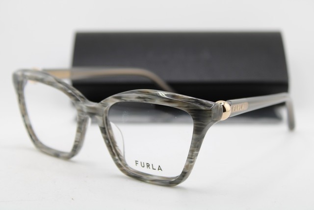 NEW FURLA VFU876 COL.06BZ GREY MARBLE GOLD AUTHENTIC EYEGLASSES 54-17
