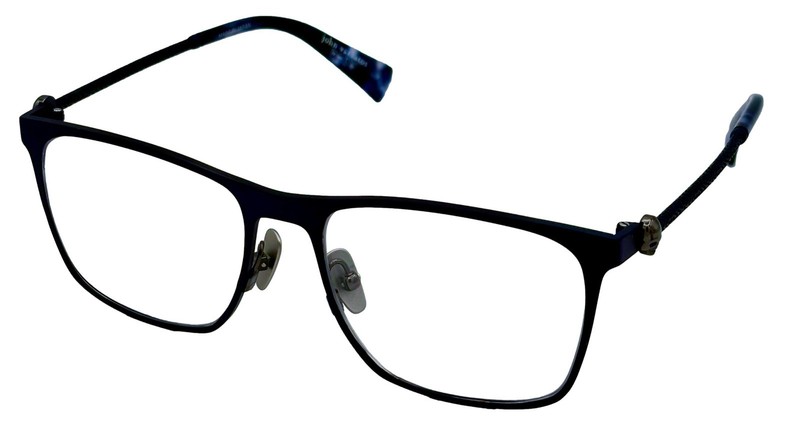 John Varvatos Square Titanium Metal Mens Eyewear Frame V182 Navy 55mm