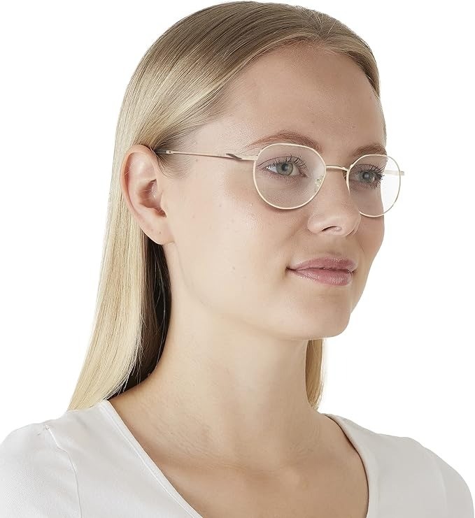 Vogue Eyewear Womens VO4209 848 Pale Gold Irregular Round Eyeglasses Frames