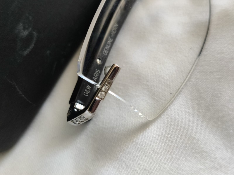 Gold & Wood Paris Horn Rimless Eyeglasses Diamond Accent gallery
