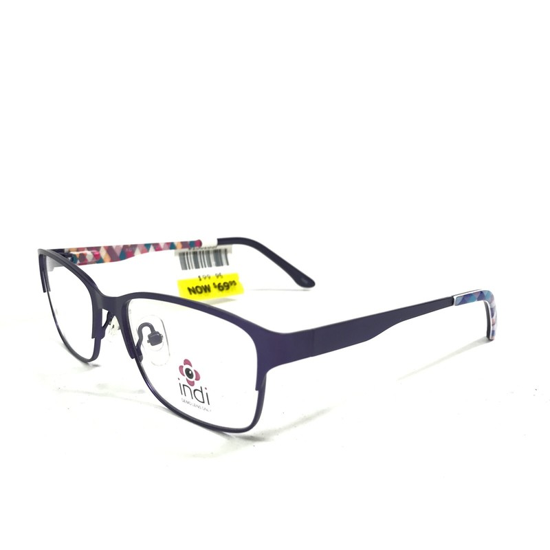 Indi KG 7003 PU Kids Eyeglasses Frames Purple Cat Eye Full Rim 47-15-125 gallery