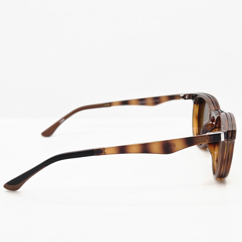 NEW REVEL 58-000015 TORTOISE AUTHENTIC EYEGLASSES SUNGLASSES W/CLIP ON 47-19-135 gallery