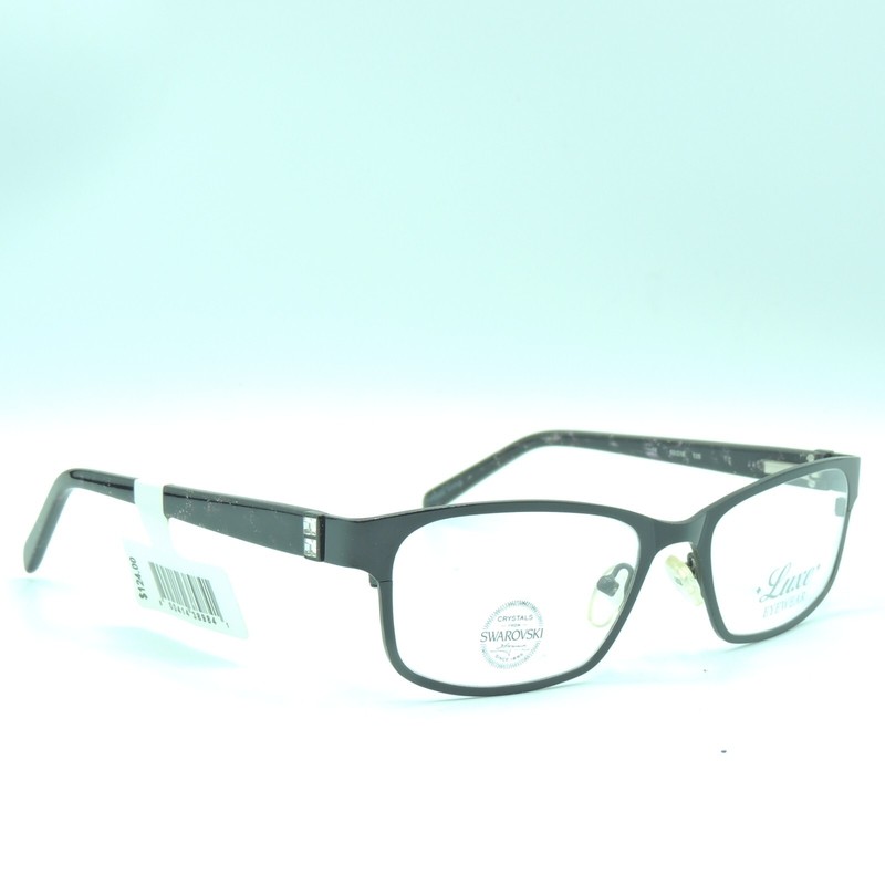 Luxe 348 001 Black Eyeglass Frames 53 18 135 gallery