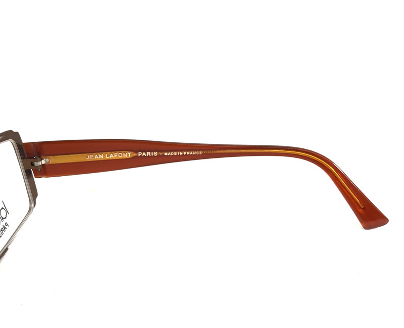 Jean Lafont Eyeglasses Frame SATIN 553 Brown Orange Rectangle Full Rim 52-17-142 gallery