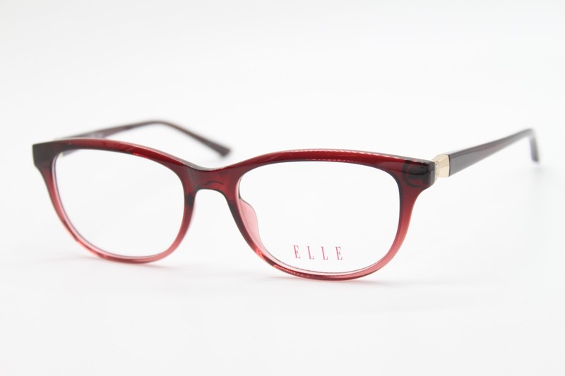 NEW ELLE EL13448 RE RED GOLD AUTHENTIC EYEGLASSES 52-17