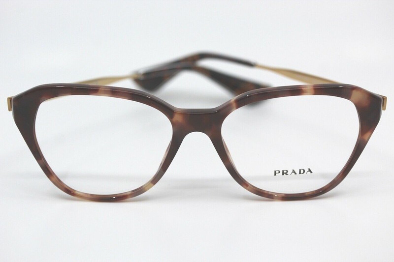 Prada PR28S UE0-1O1 TORTOISE AND GOLD Eyeyeglasses New Authentic 52