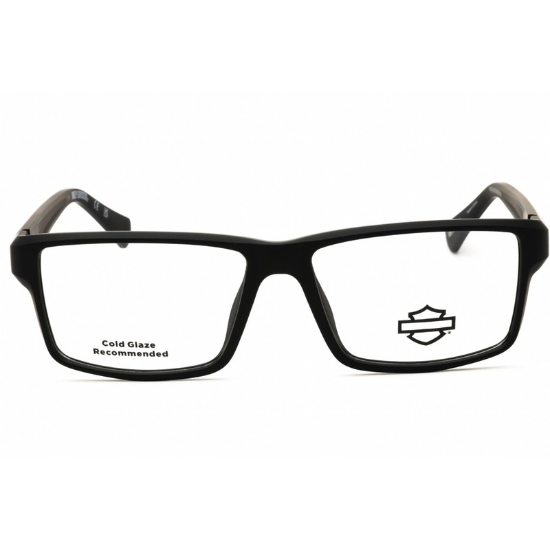 Harley Davidson Men's Eyeglasses Matte Black Square Full Rim Frame HD0982 002 gallery