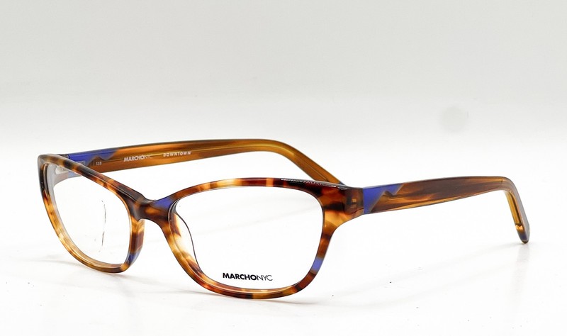 NEW MARCHON NYC MONROE 214 BROWN VIOLET HAVANA AUTHENTIC EYEGLASSES 51-16