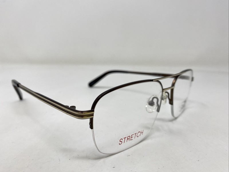 TIMEX T-Series 5:20PM BR 56-17-140 Brown Meta Half Rim Eyeglasses Frame 127N gallery