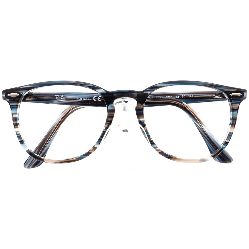 Ray-Ban Eyeglasses RB 7159 5750 Striped Blue Grey Phantos Frame 52[]20 145 gallery
