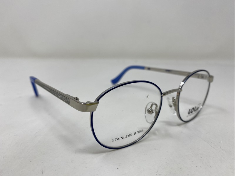 LOL Eyewear LOL-34 BLUE 45-16-125 Blue/Silver Full Rim Eyeglasses Frame 1504 gallery