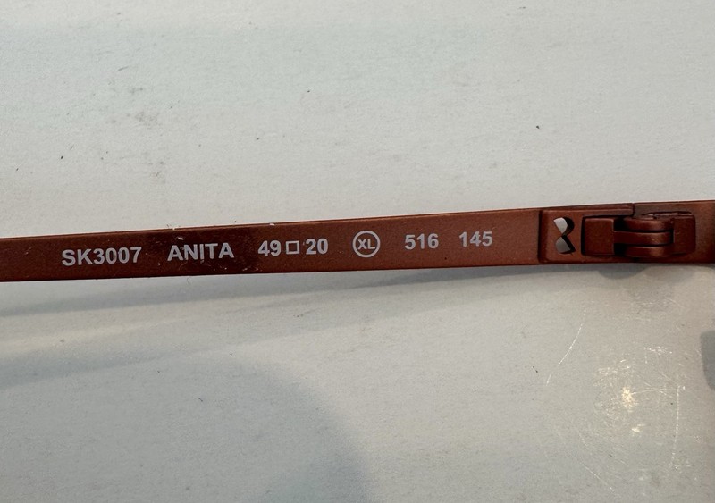 Skaga Anita Titanium Eyeglasses Purple Red Round 49-20-145 XL Sweden gallery