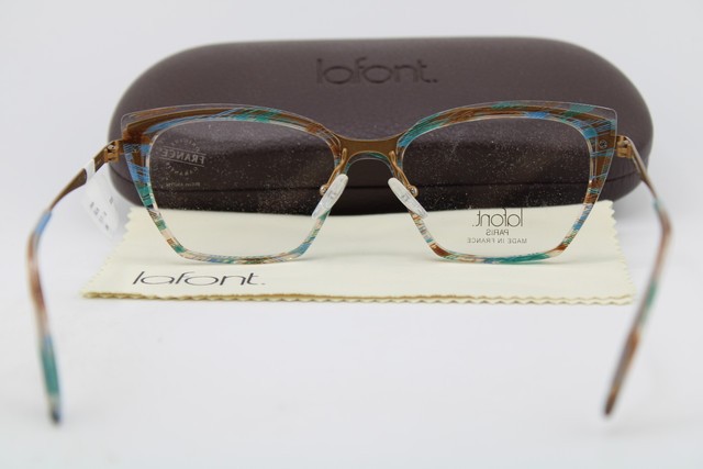 NEW JEAN LAFONT PARIS JEANNE 3148 BLUE BROWN MARBLE AUTHENTIC EYEGLASSES 52-17 gallery