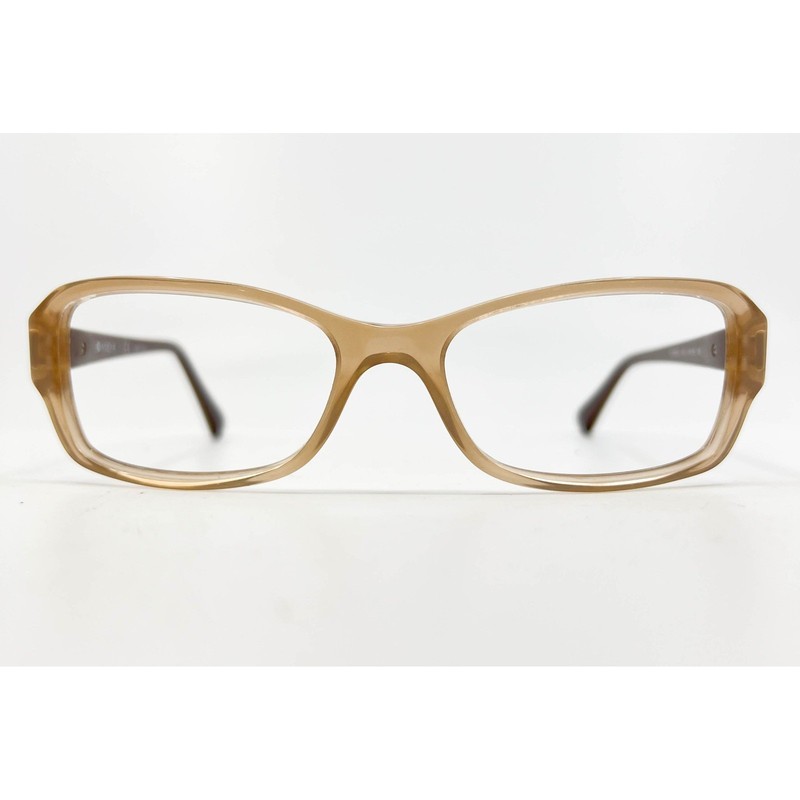 Vogue VO 2836B Eyeglasses Women Tan Brown Flower Accent Full Rim Square