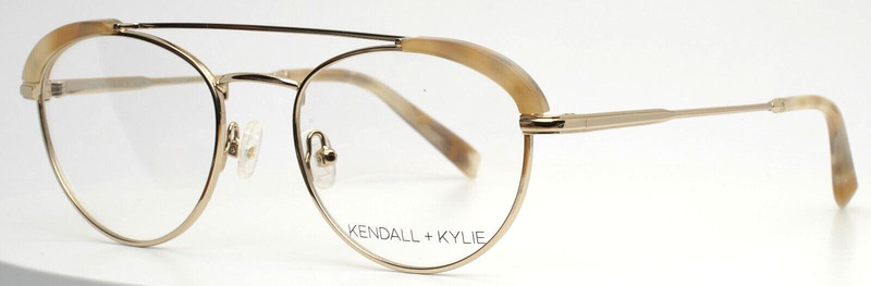 KENDALL + KYLIE Shayne KKO132 718 Light Gold Womens Eyeglasses 50-19-140 B:42