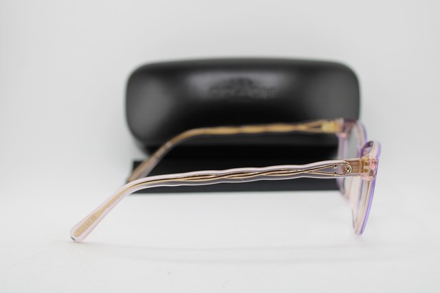 NEW COACH HC 6186 5679 TRANSPARENT LILAC GOLD AUTHENTIC EYEGLASSES 51-17 gallery