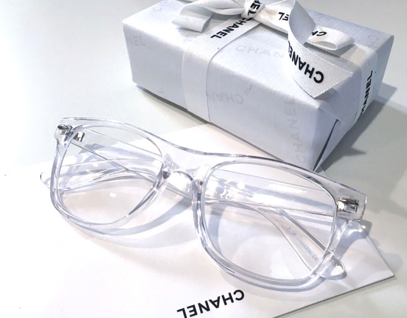 CRYSTAL SEE TROUGH Square Clear Frames «Kylie» Clear Women Eyeglasses GAFAS