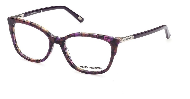 Skechers SE2173 083 Purple Havana Plastic Cat Eye Eyeglasses Frame 53-16-140 SE