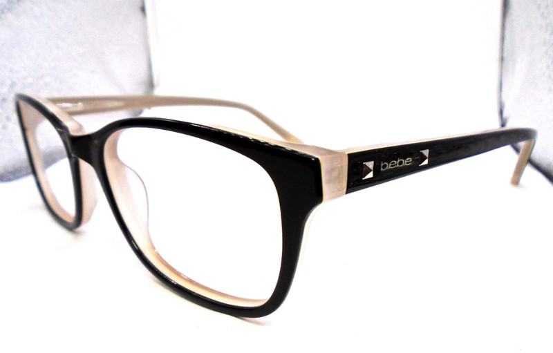 bebe BB 5075 JOIN THE CLUB 001 Jet Black 52-17-135 Womens Eyeglasses Frames