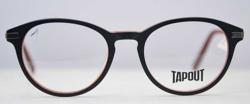 New Tapout Tap 849 Black/Red Eyeglassses Frame 50-19-140 No Case R23