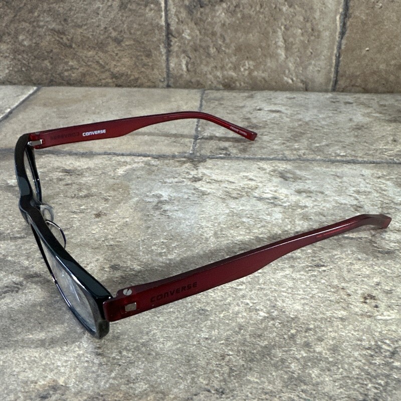 Converse Q009 UF Black/Red Full Rim Eyeglasses Frames 51-17-140-30mm G25 gallery