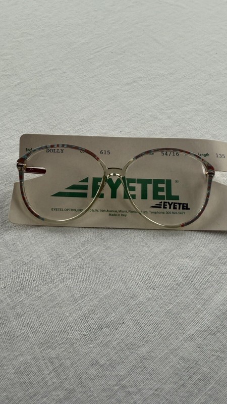 Eyetel Optics Dolly Eyeglass Frames Red Blue Clear 54-16-135 NEW