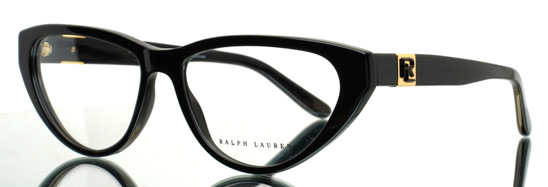 RALPH LAUREN RL6188 5001 Black Womens Cat Eye Full Rim Eyeglasses 55-15-140 B:37