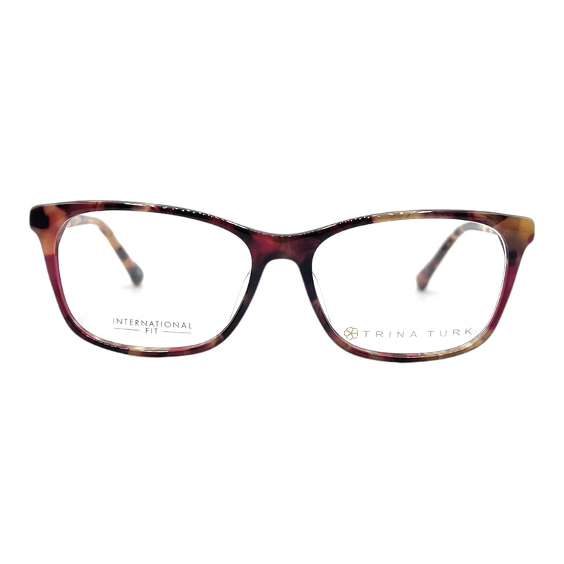TRINA TURK - JUNIPER MRLT 54/15/140 - MERLOT TORTOISE - NEW Authentic EYEGLASSES gallery