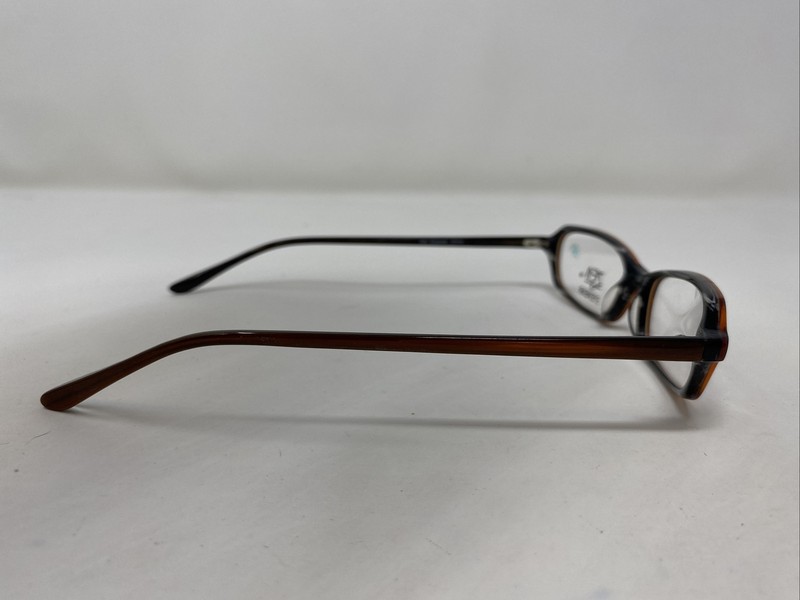 Zen Eyewesr Z54 AMBER 50-15-140 Brown Plastic Full Rim Eyeglasses Frame I924 gallery